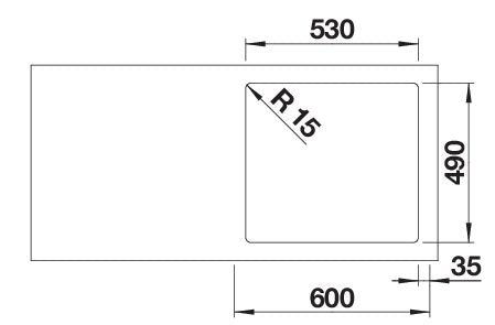 BLANCO SOLIS 500-IF/A Spoelbak RVS 526124