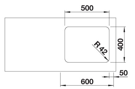 BLANCO SOLIS 500-U Spoelbak RVS 526122