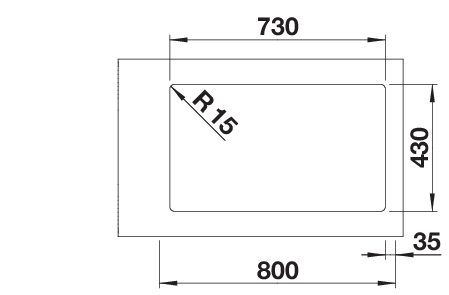 BLANCO SOLIS 700-IF Spoelbak RVS 526126