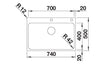 BLANCO SOLIS 700-IF/A Spoelbak RVS 526127