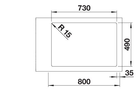 BLANCO SOLIS 700-IF/A Spoelbak RVS 526127