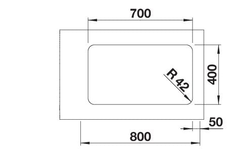 BLANCO SOLIS 700-U Spoelbak RVS 526125