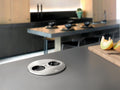 BACHMANN Twist 2 inbouwstopcontact rond | RVS-look