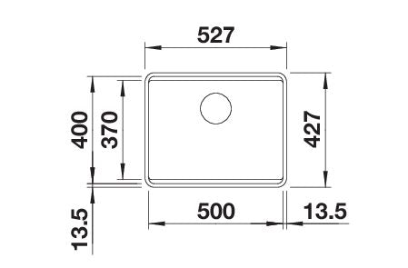 BLANCO ETAGON 500-F Spoelbak Graniet zwart 526349