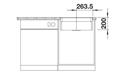 BLANCO ETAGON 500-F Spoelbak Graniet zwart 526349