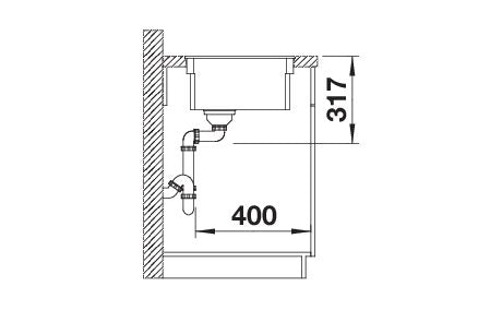 BLANCO ETAGON 500-F Spoelbak Graniet zwart 526349