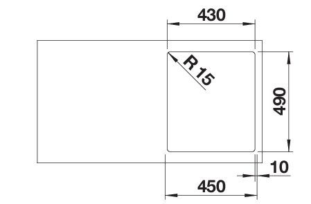 BLANCO SUPRA 400-IF/A R12 Spoelbak RVS 526352