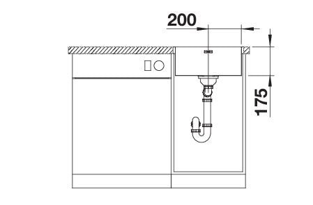 BLANCO SUPRA 400-IF/A R12 Spoelbak RVS 526353