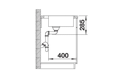 BLANCO SUPRA 400-IF/A R12 Spoelbak RVS 526353