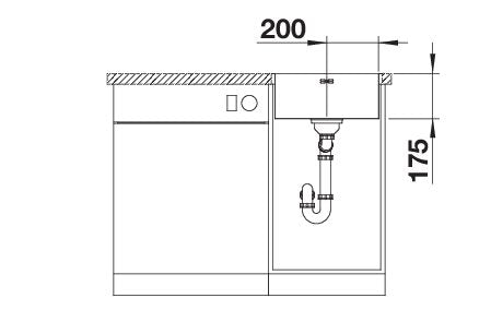 BLANCO SUPRA 400-IF R12 Spoelbak RVS 526350