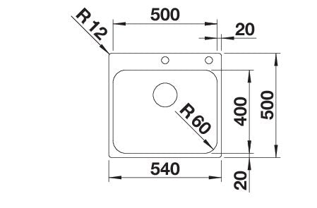 BLANCO SUPRA 500-IF/A R12 Spoelbak RVS 526355