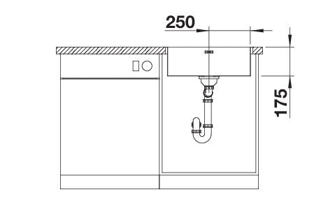 BLANCO SUPRA 500-IF/A R12 Spoelbak RVS 526355