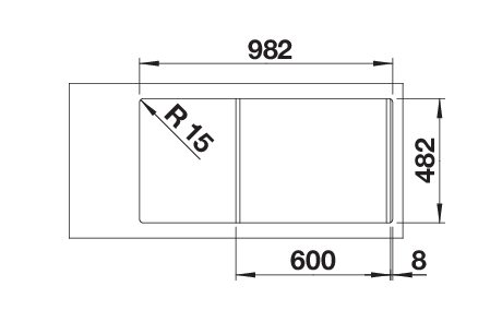 BLANCO LIVIT II 6 S spoelbak RVS 526624