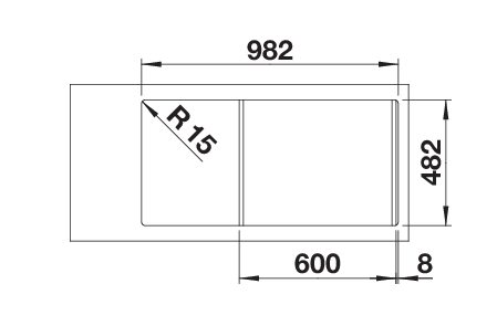 BLANCO TIPO II 6 S spoelbak RVS 526620