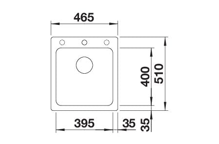 BLANCO NAYA 45 Spoelbak Graniet rock grey 525223