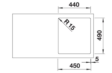 BLANCO CLARON 400-IF/A Spoelbak RVS 521632