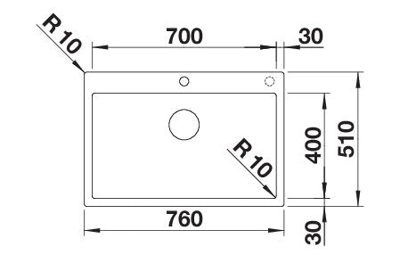 BLANCO CLARON 700-IF/A Spoelbak RVS 521634