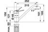 BLANCOWEGA II keukenkraan messing chroom/silgranit-wit 526408