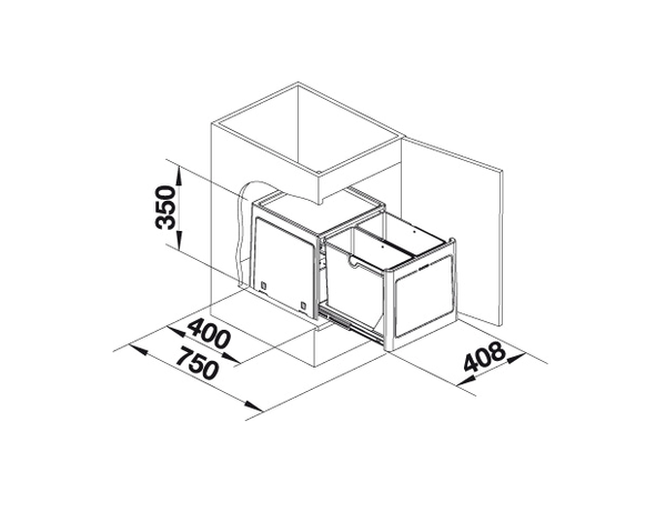 BLANCO BOTTON Pro 60/3 Manueel Afvalsysteem kunststof 517469