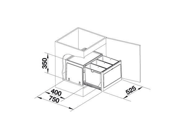 BLANCO BOTTON Pro 60/3 Manueel Afvalsysteem kunststof 517469