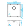 CARESSI CABLPP40R10 spoelbak Basic Line RVS