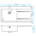CARESSI CAPP50ABL spoelbak 500x400mm Opbouw/vlakinbouw HPL-bladen
