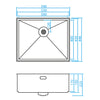 CARESSI CAPP50COMP spoelbak 530x430mm onderbouw