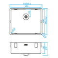 CARESSI CAPP50R10RVS spoelbak RVS