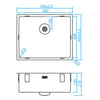 CARESSI CAPP50R10RVS spoelbak RVS