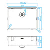 CARESSI CAPP55R10 spoelbak RVS