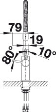 BLANCO CATRIS-S keukenkraan messing chroom 521476