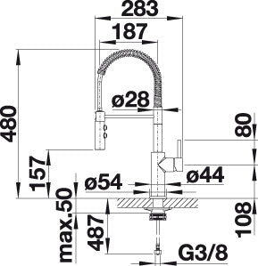 BLANCO CATRIS-S keukenkraan messing chroom 521476