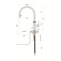 Quooker Flex Round Messing Patina losse kraan