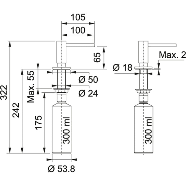 Franke Active Zeepdispensers RVS-look 1190547904