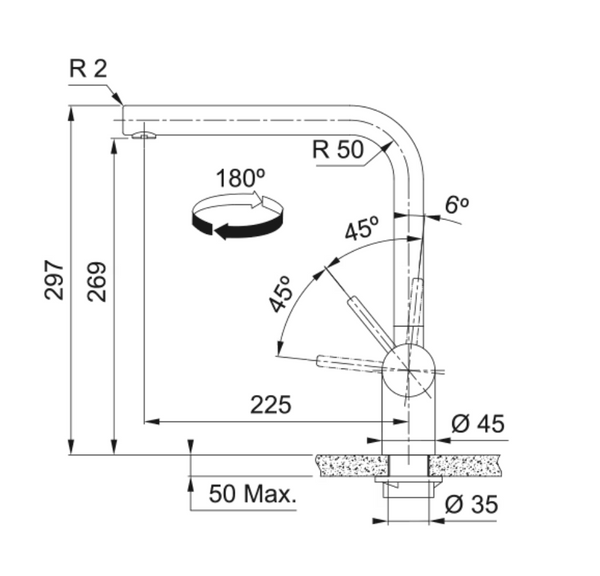 Franke Atlas Neo Keukenkraan Copper 1150628204