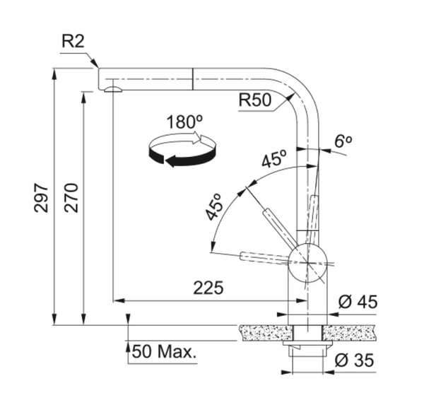 Franke Atlas Neo Keukenkraan Copper 1150628208