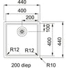 Franke BXX 210-40 127.0576.359 RVS Spoelbak