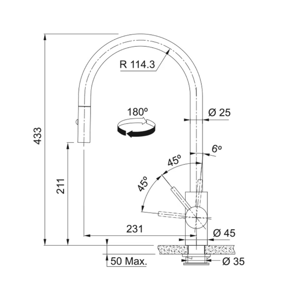 Franke Eos Neo Keukenkranen Antraciet 1150628256