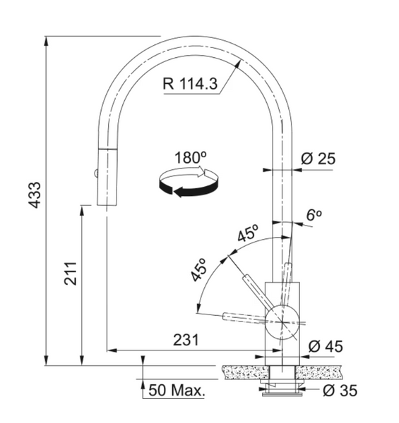 Franke Eos Neo Keukenkranen Copper 1150628254