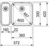 Franke LAX 160 DR Spoelbakken RVS 1220257094