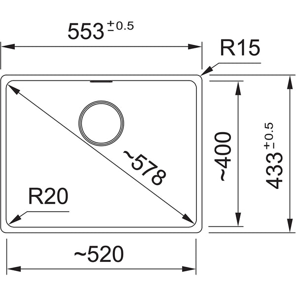 Franke MRG 210/110-52 Mat zwart 135.0667.708