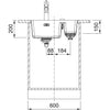 Franke MRG 260/160-34-15 BL Spoelbakken Mat zwart 1350667710