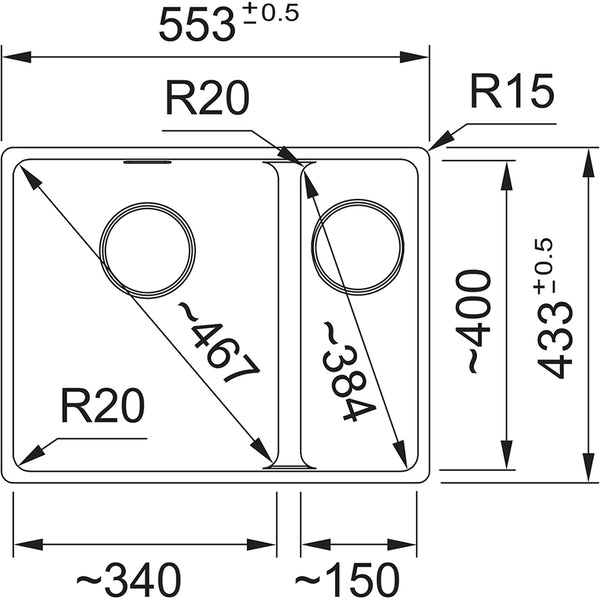 Franke Maris MRG 160-35-15 SBL Oyster