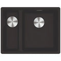 Franke Maris  MRG 160-34-15 matt black met kleine bak links