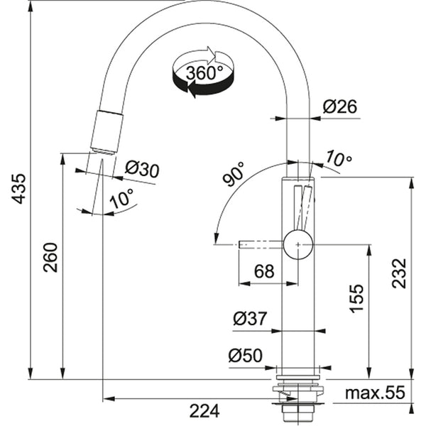 Franke Pescara Keukenkranen Chroom 1150523286