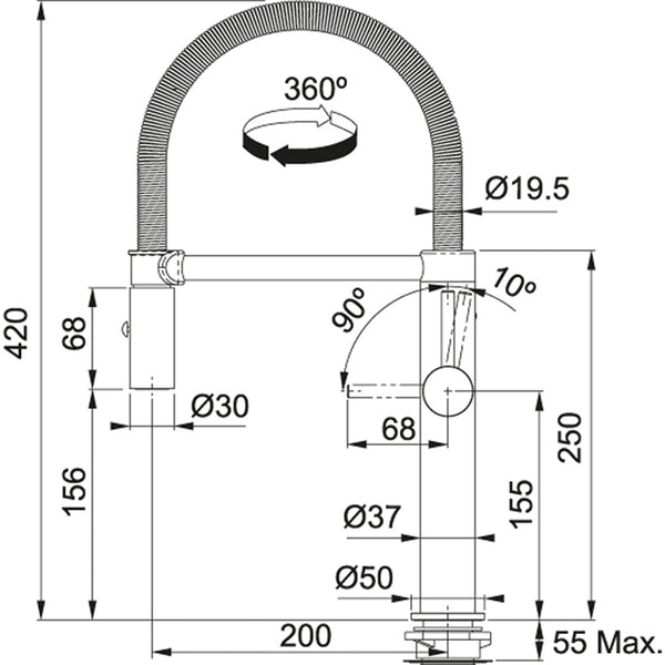 Franke Pescara Keukenkraan RVS 1150472960