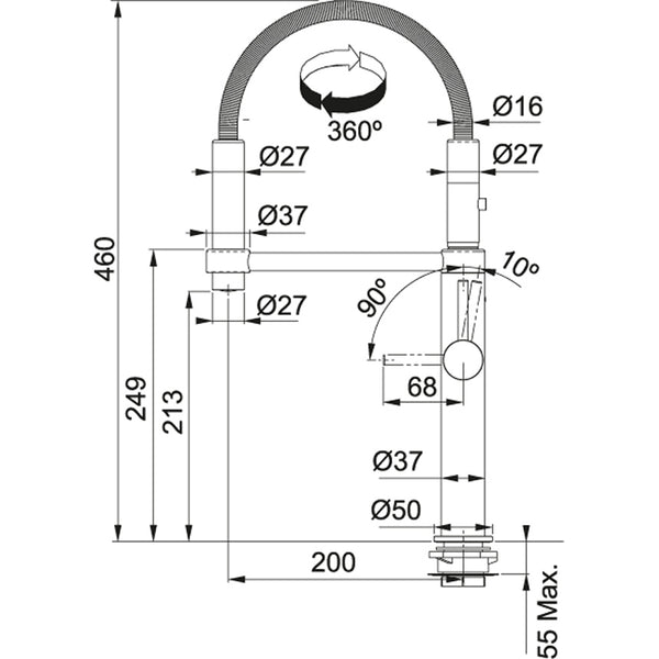 Franke Pescara Keukenkranen RVS-look 1150393977