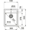 Franke SID 610.40 TH Spoelbakken Carbon black 1140568053