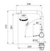 Franke keukenkraan Active L vaste uitloop onyx
