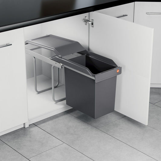 Hailo AS Single Box 24 – schommeluit afvalbak donkergrijs